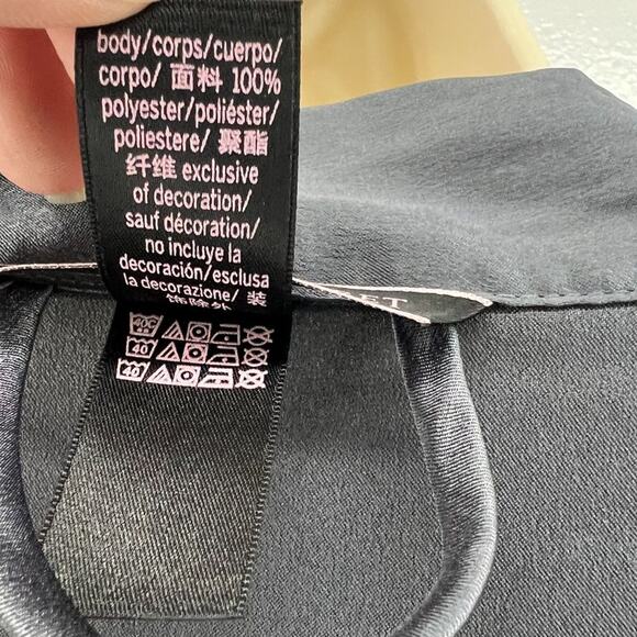 Victoria's Secret Gun Metal Grey Satin Belted Robe M/L - Picture 5 of 6